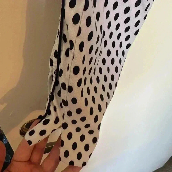 7th Avenue Design Studio New York & Company Black and White Polka Dot Capris in - Picture 5 of 8
